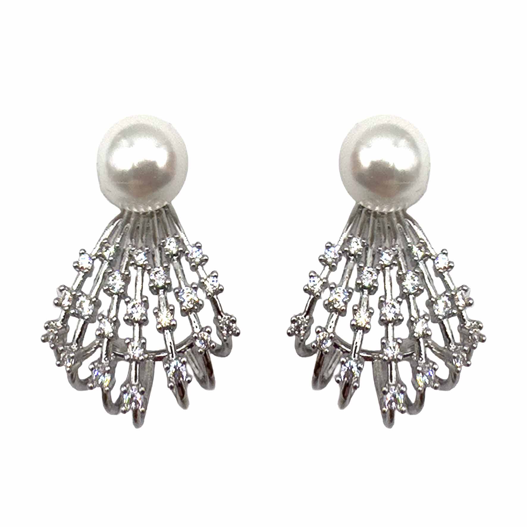 Palestro Milano Orecchini Mini Raggio con Perlina