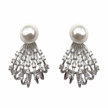 Palestro Milano Orecchini Mini Raggio con Perlina