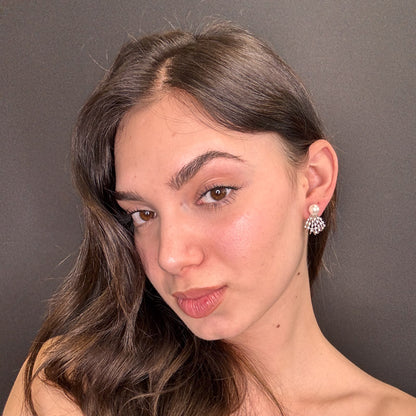 Palestro Milano Orecchini Mini Raggio con Perlina