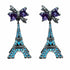 Palestro Milano Orecchini Dark - Blu Violet Mini Tour Eiffel