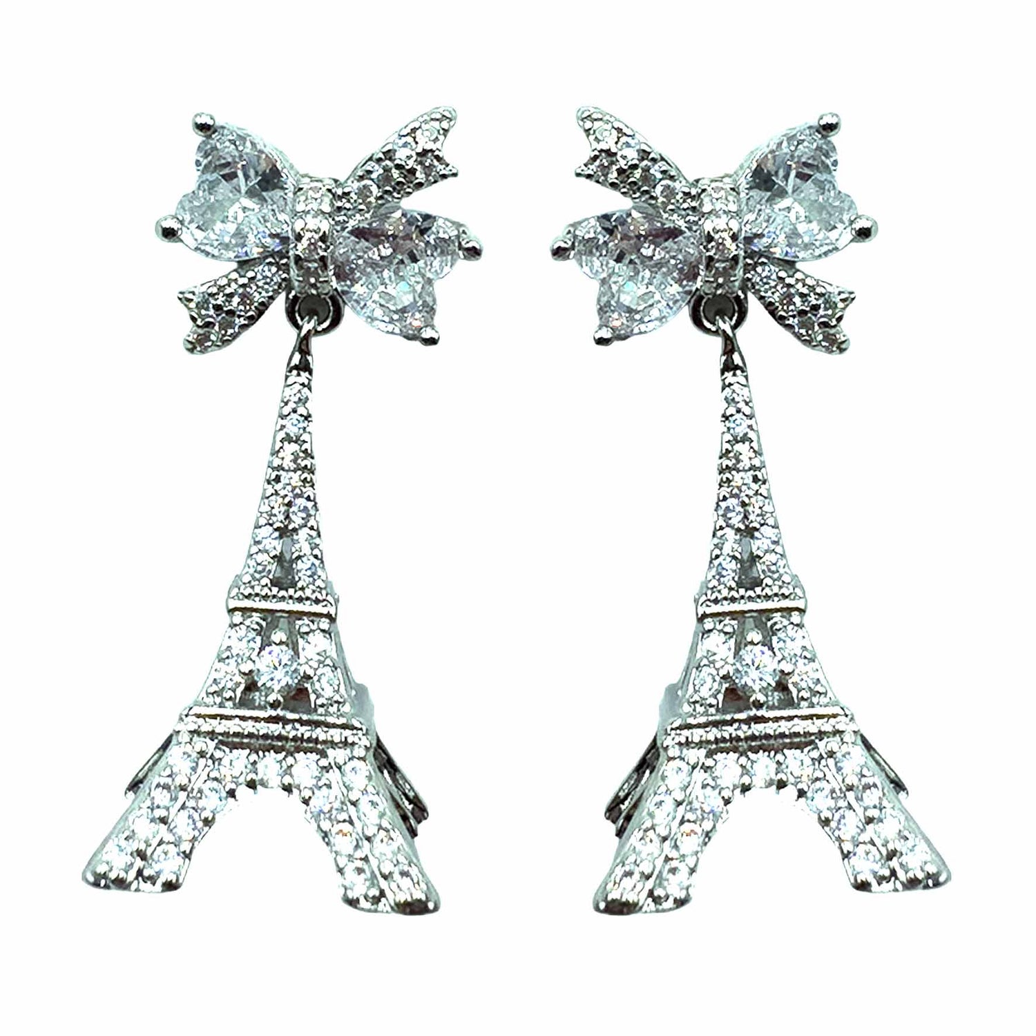 Palestro Milano Orecchini Total Silver Mini Tour Eiffel