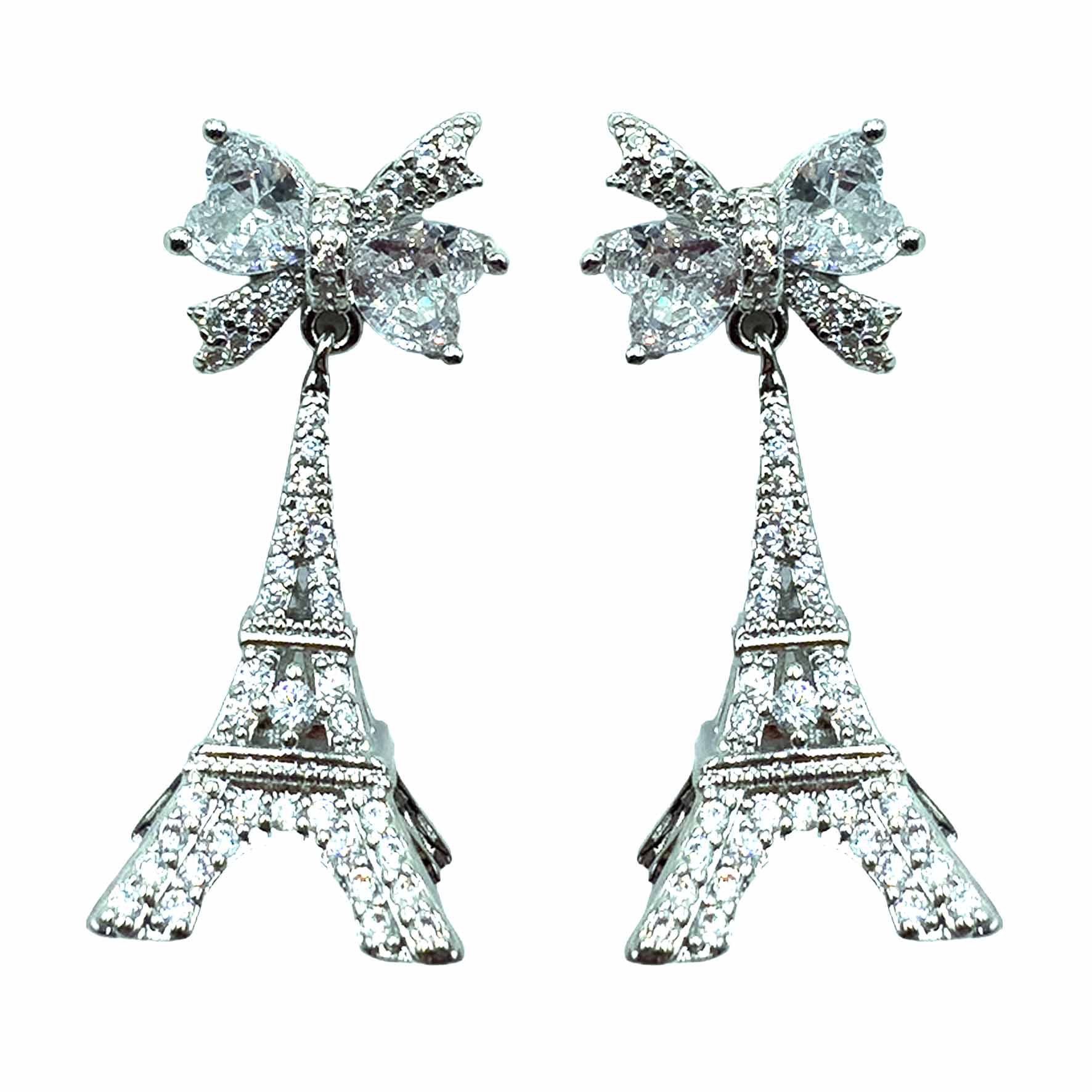 Palestro Milano Orecchini Total Silver Mini Tour Eiffel