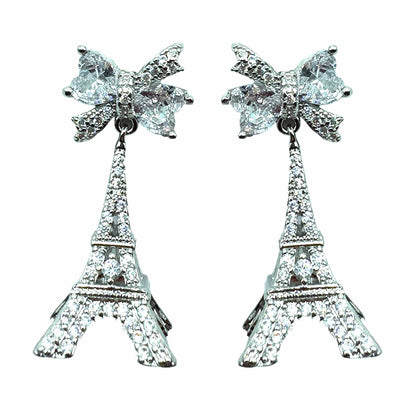 Palestro Milano Orecchini Total Silver Mini Tour Eiffel