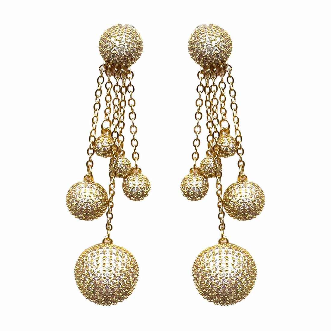 Palestro Milano Orecchini Multi Cerchi Gold Pendenti