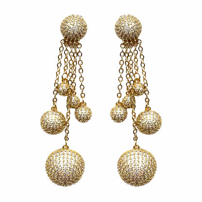 Palestro Milano Orecchini Multi Cerchi Gold Pendenti