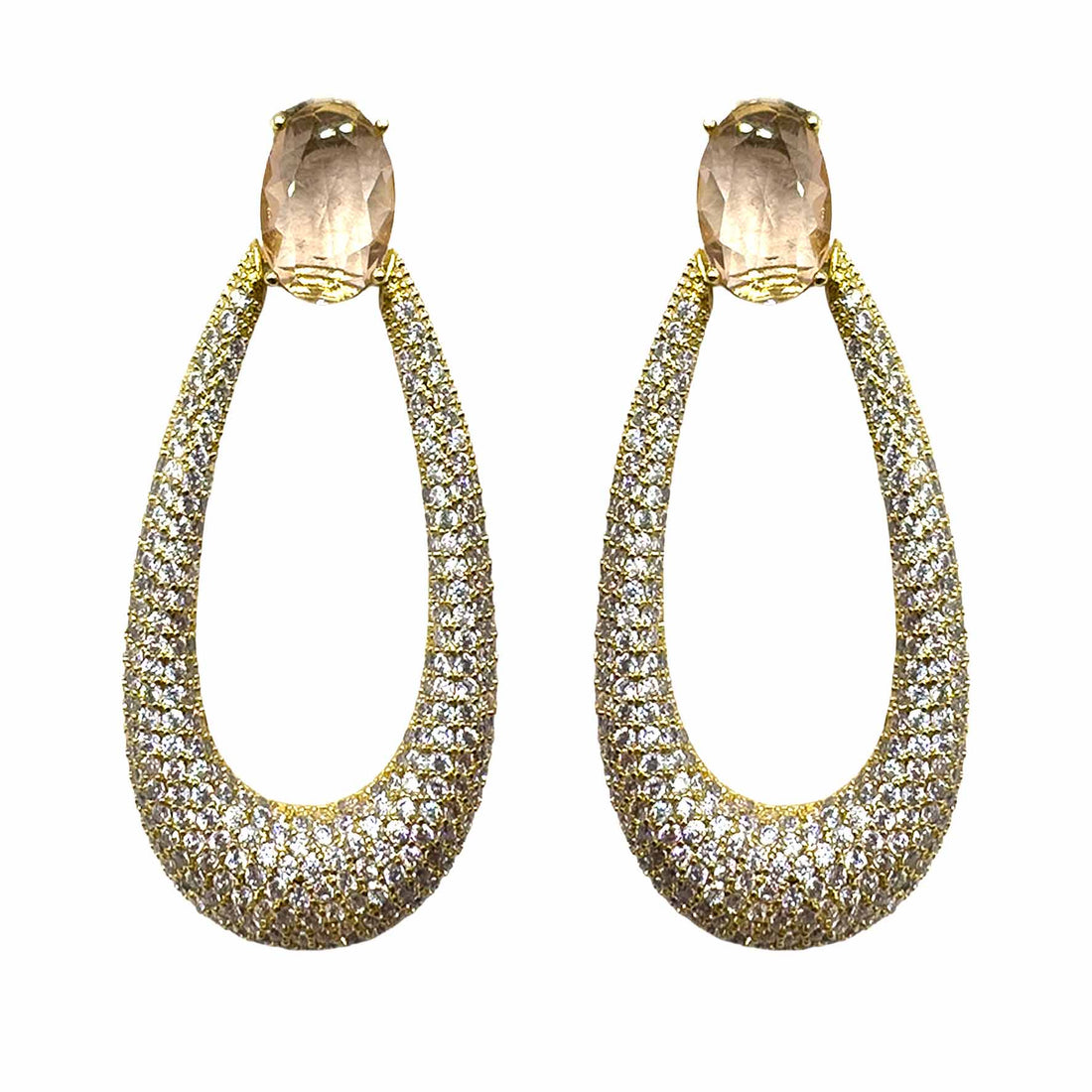 Palestro Milano Orecchini Ovale Gold con Gemma