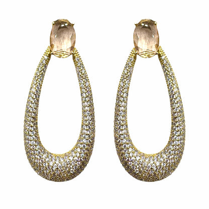 Palestro Milano Orecchini Ovale Gold con Gemma