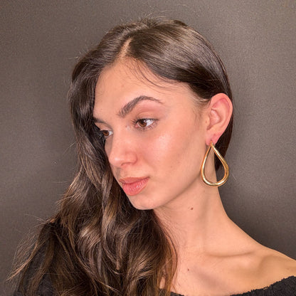 Palestro Milano Orecchini Ovale Lungo Gold Plated