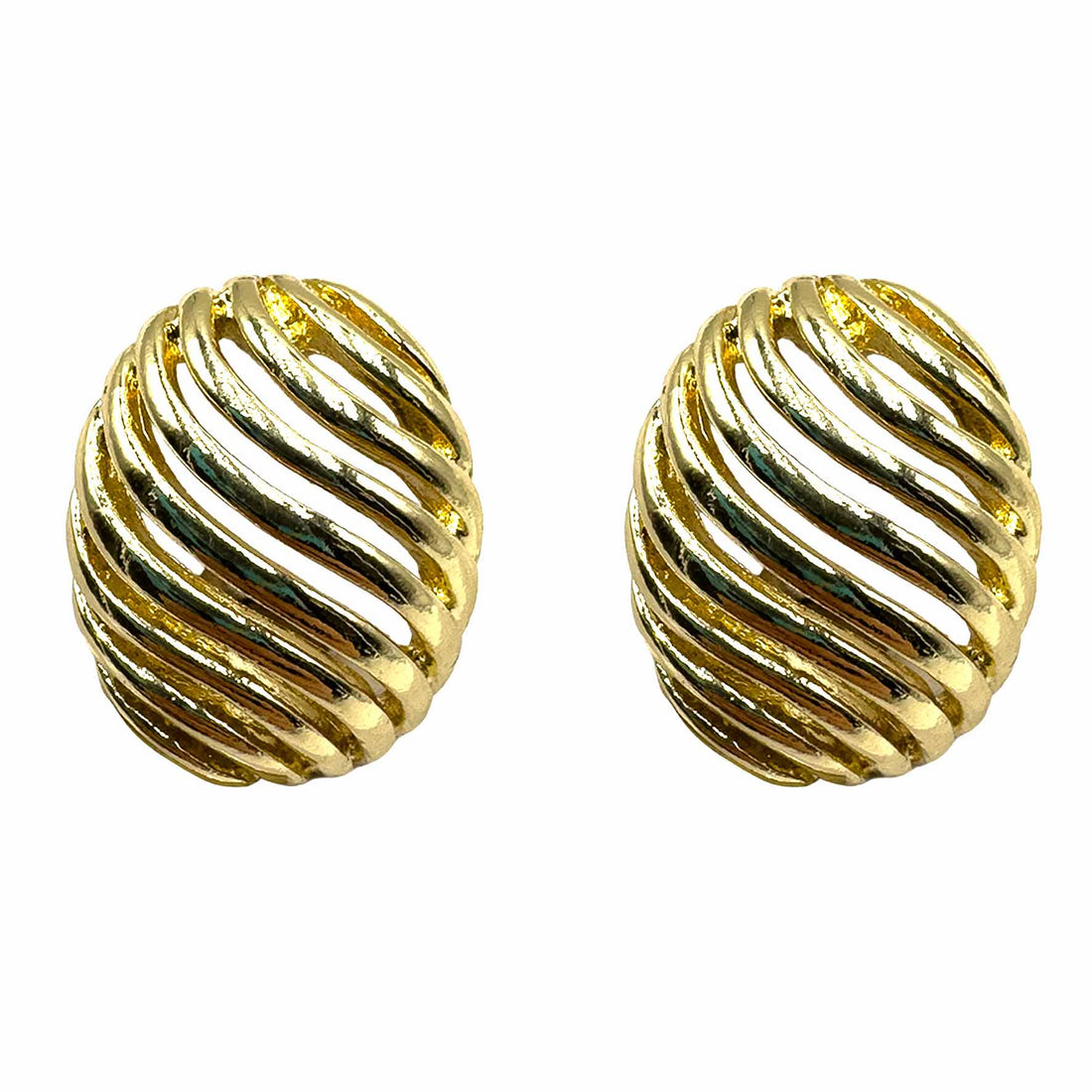 Ovale Ondulato Gold Plated