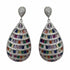 Palestro Milano Orecchini Silver - Multicolor Ovali di Cristalli