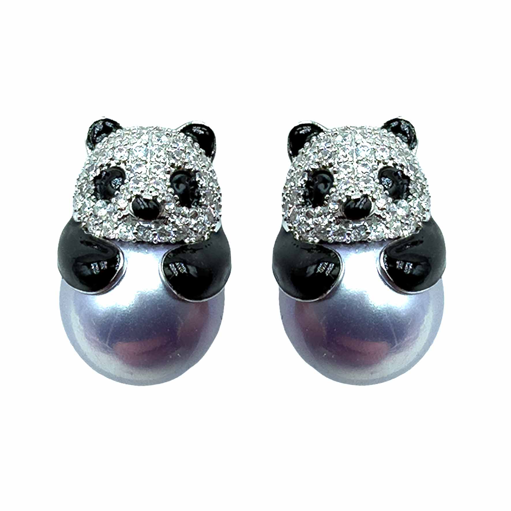 Palestro Milano Orecchini Perla Lillac Panda &amp; Perla