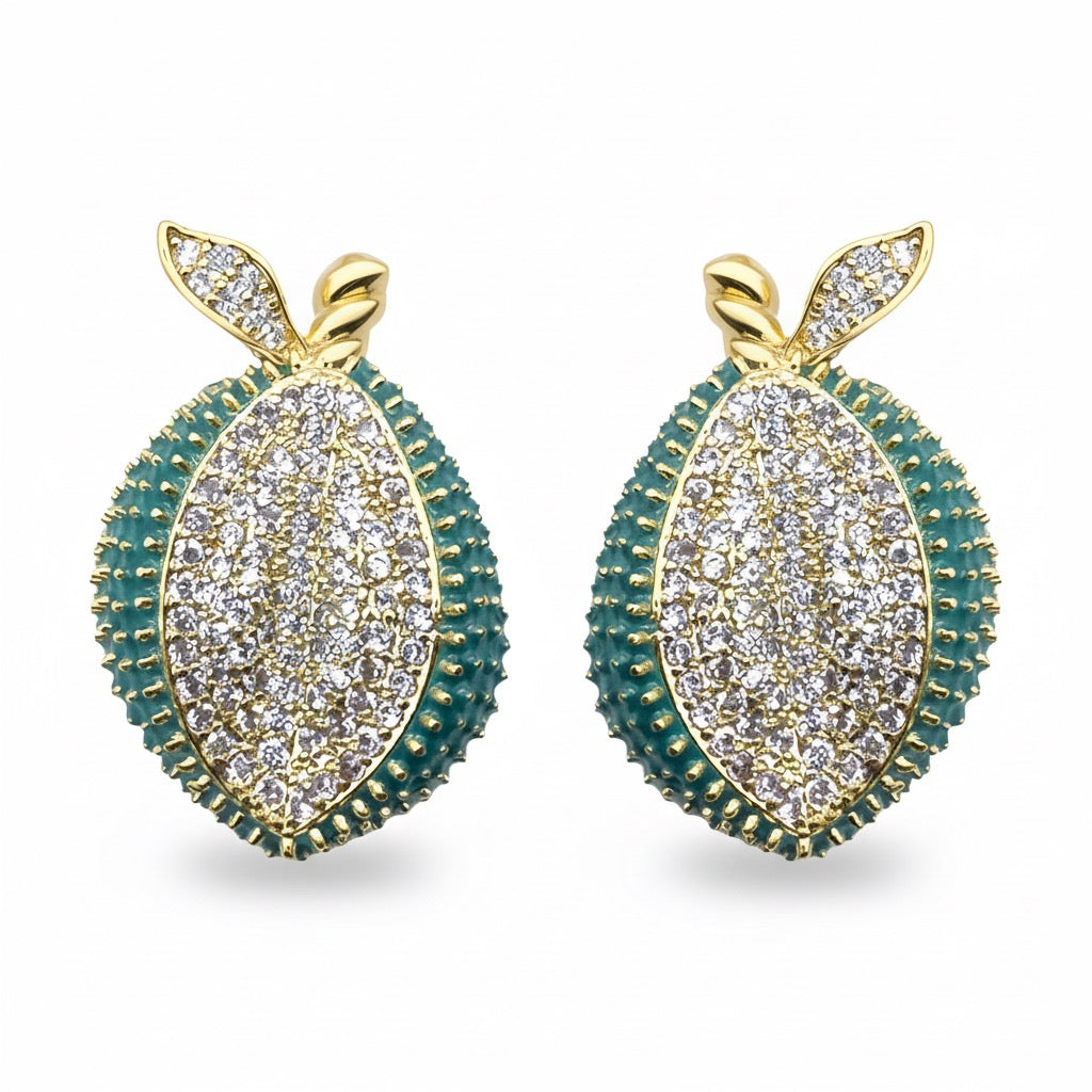 Palestro Milano Orecchini Gold - Pink Turquoise Papaya di Pavè