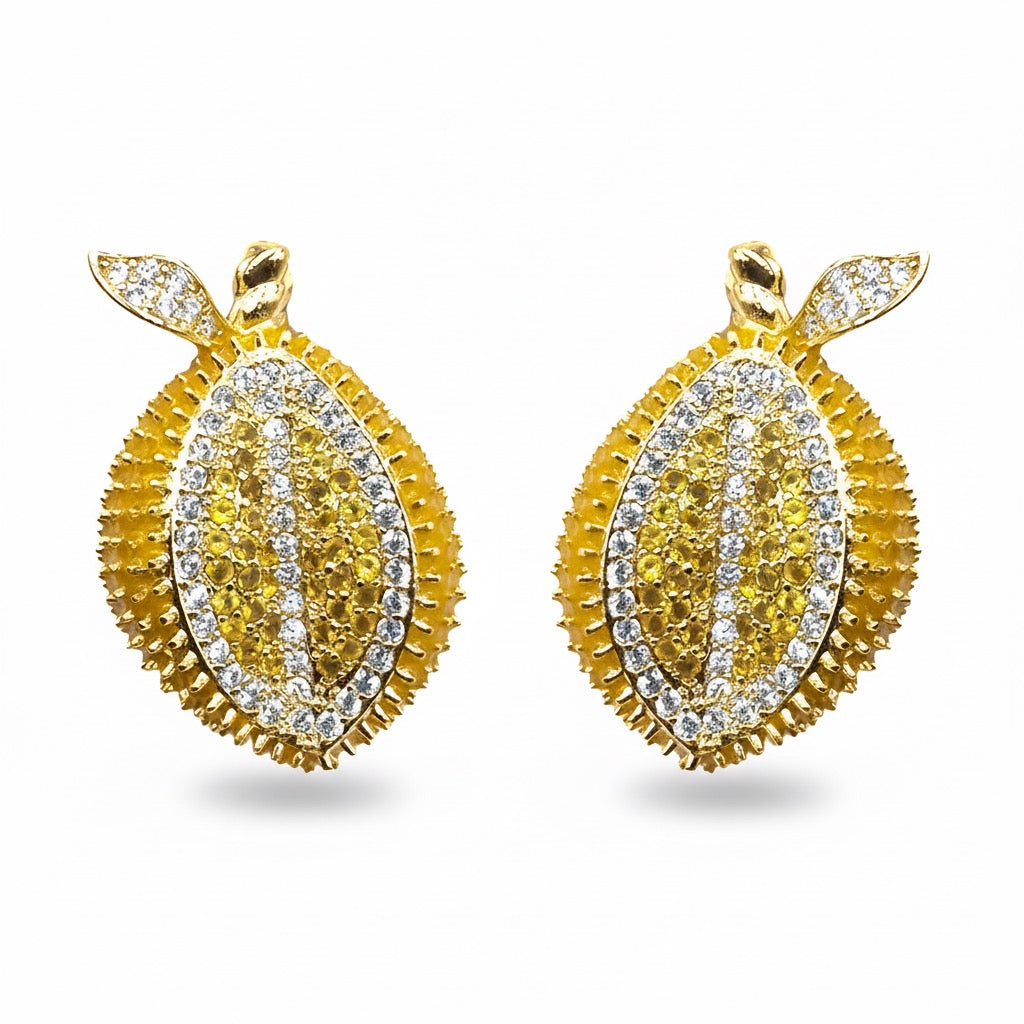 Palestro Milano Orecchini Gold - Giallo Papaya di Pavè