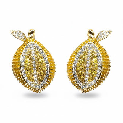 Palestro Milano Orecchini Gold - Giallo Papaya di Pavè