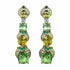 Palestro Milano Orecchini Base Gold - Verde Chiaro Giallo Pendente di Gemme