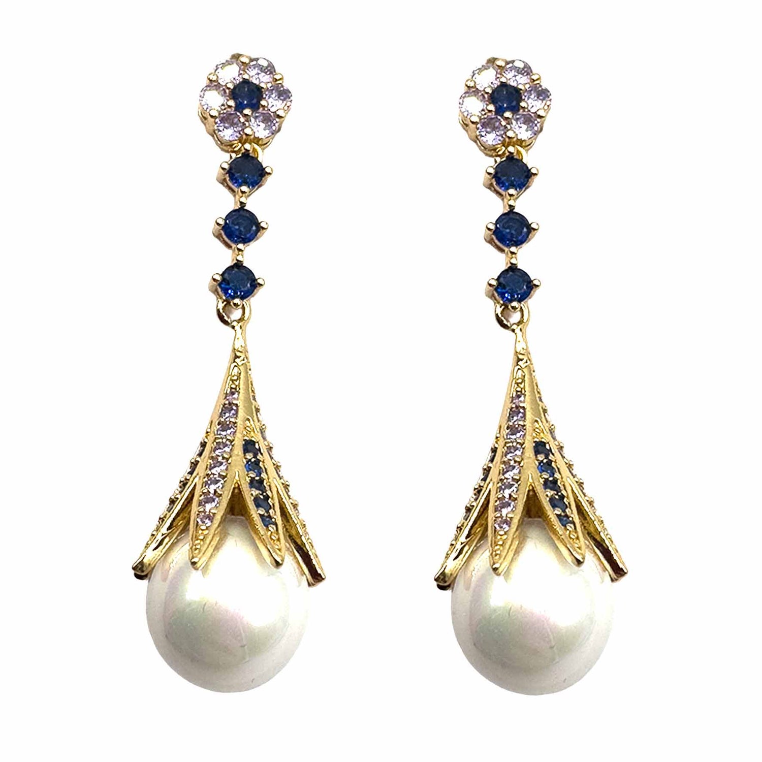 Palestro Milano Orecchini Gold Perla Fiorita