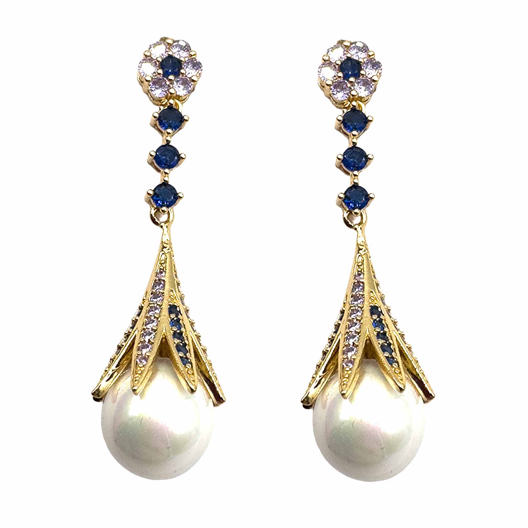 Palestro Milano Orecchini Gold Perla Fiorita