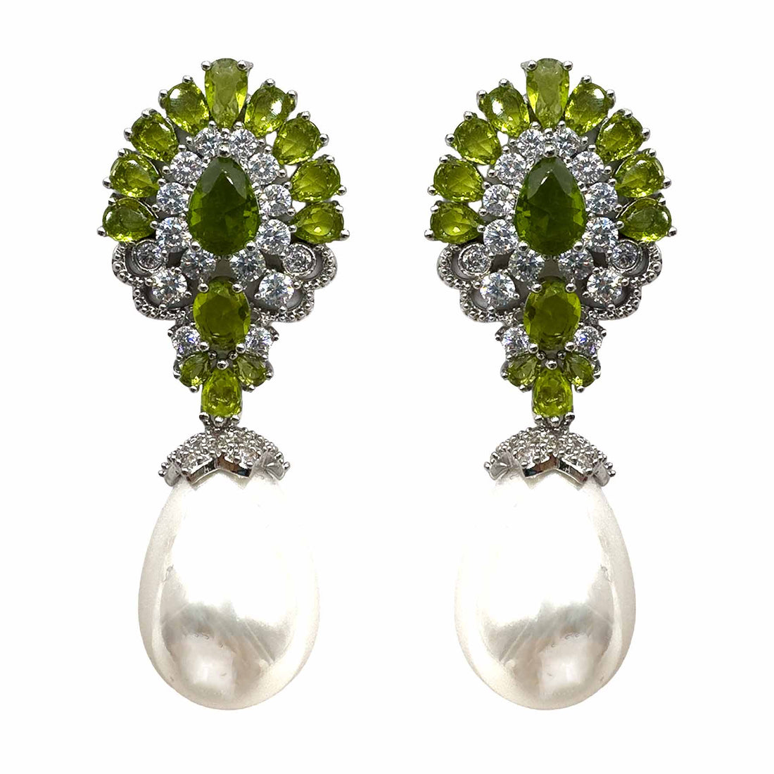 Perla Ovale con Diadema di Cristalli