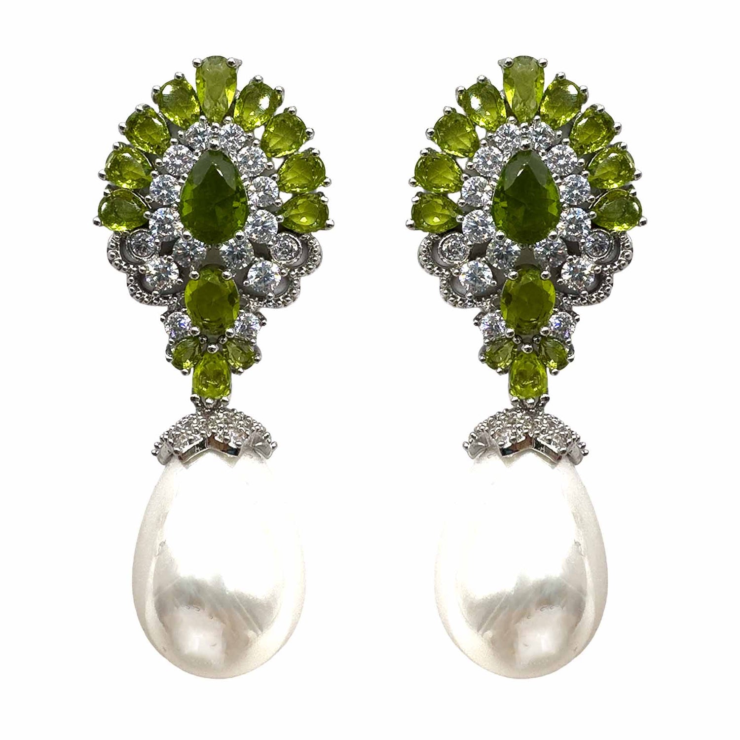 Perla Ovale con Diadema di Cristalli