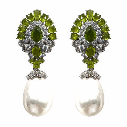 Perla Ovale con Diadema di Cristalli