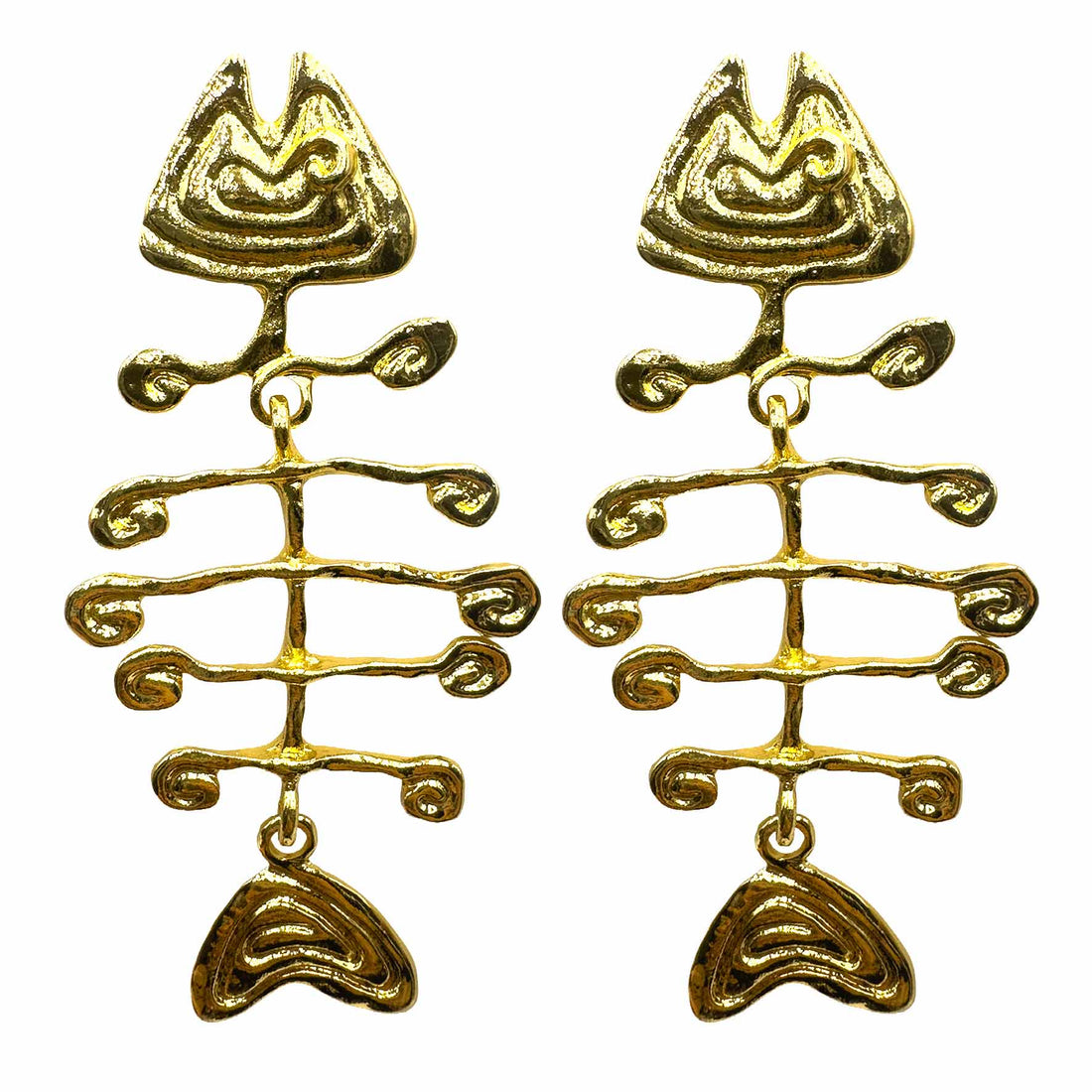 Pesce Scheletro Gold Plated