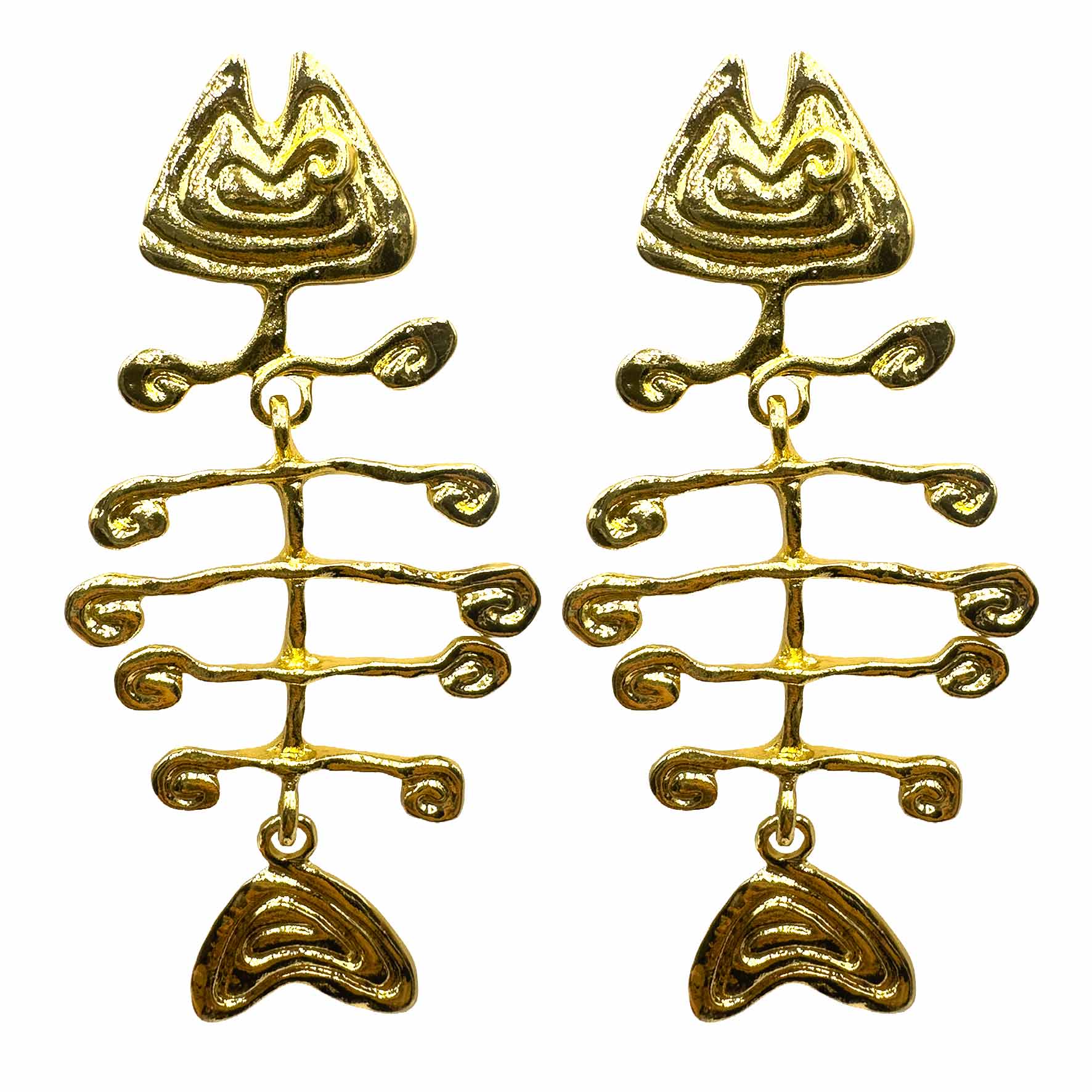 Pesce Scheletro Gold Plated