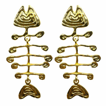 Pesce Scheletro Gold Plated