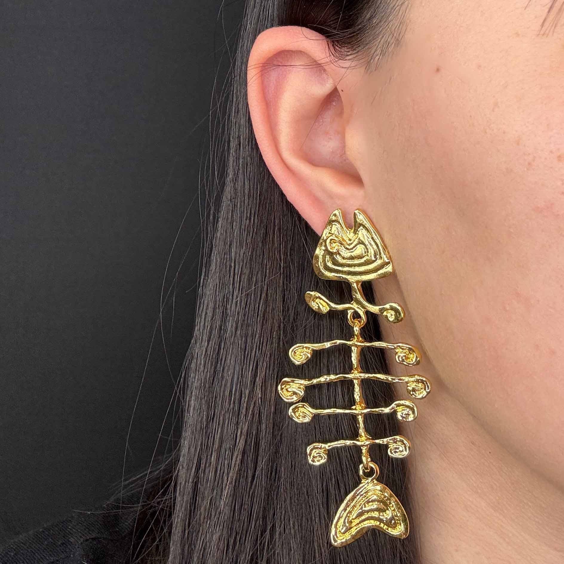 Pesce Scheletro Gold Plated