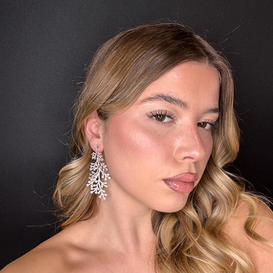 Palestro Milano Orecchini Ramo di Cristalli & Pavè