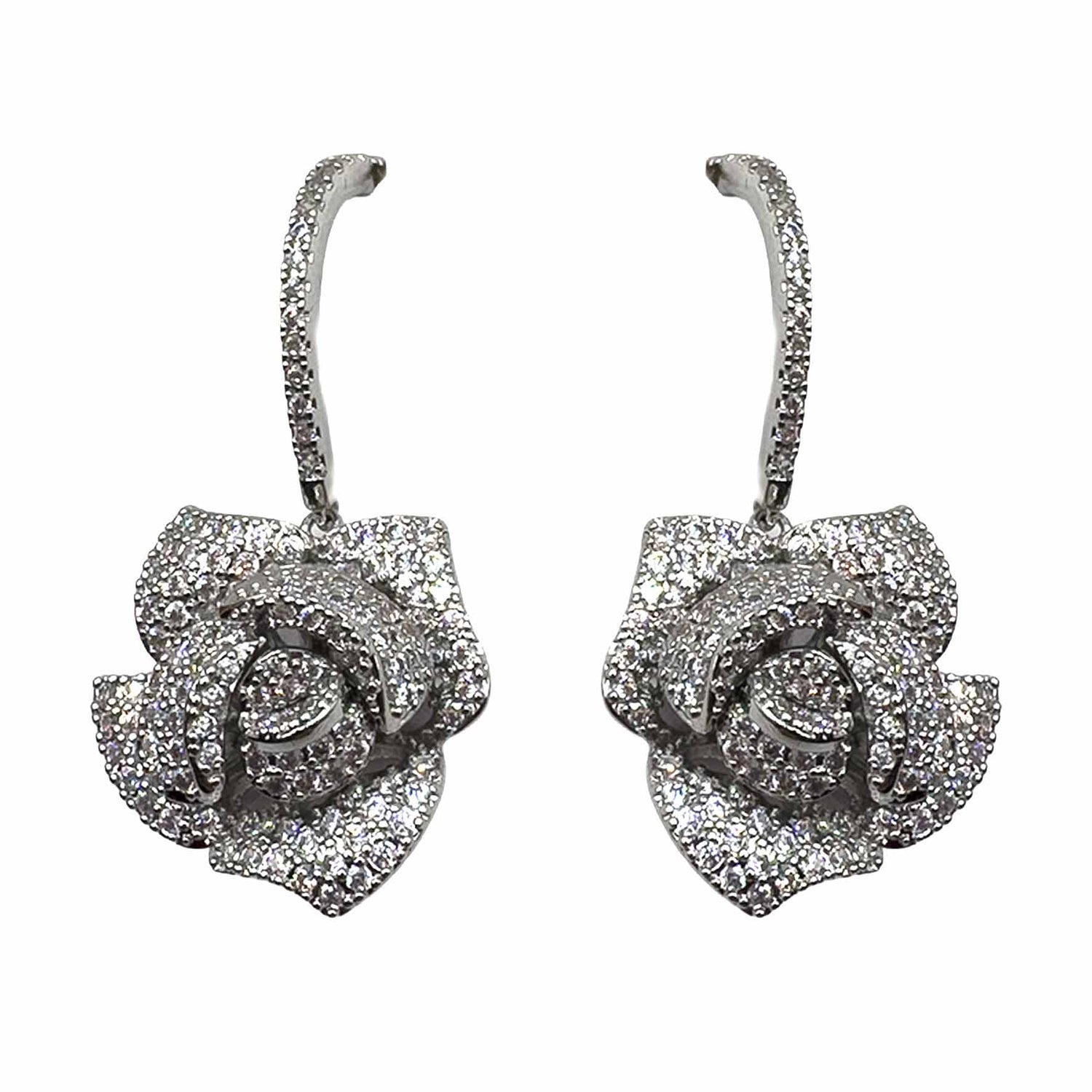 Palestro Milano Orecchini Rosa Silver Pendente