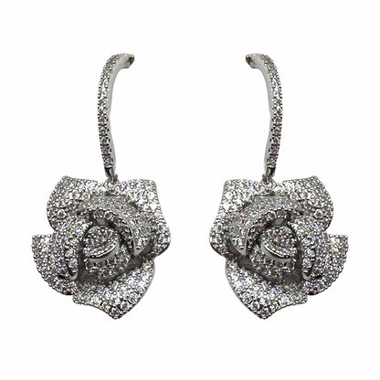 Palestro Milano Orecchini Rosa Silver Pendente