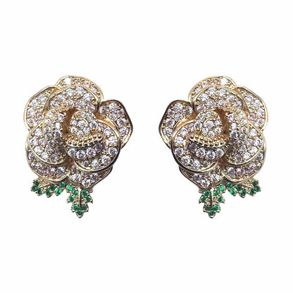 Palestro Milano Orecchini Rose Gold - Lillac Rose di Pavè