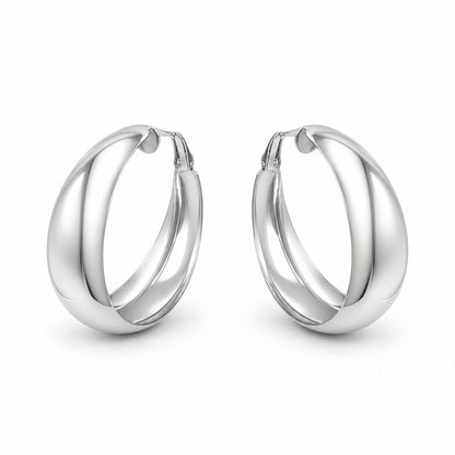 Gilda Silver Hoops