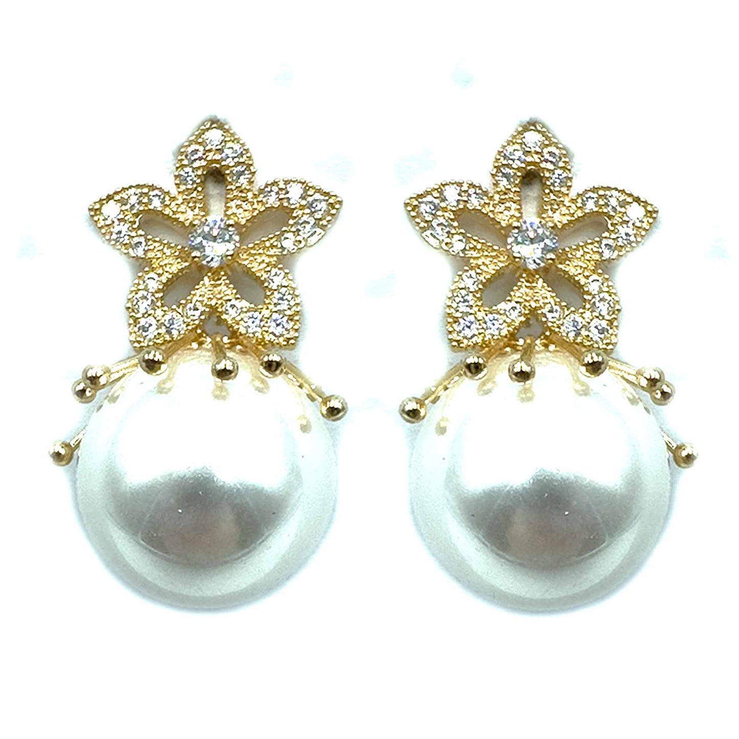 Stellina di pavè con perla