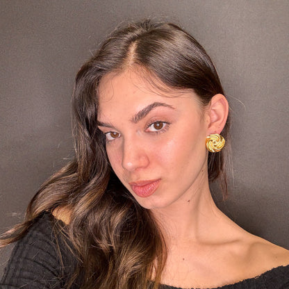 Palestro Milano Orecchini Tondo a Spirale Gold