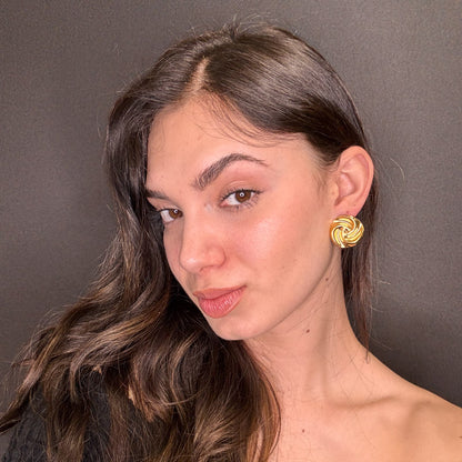Palestro Milano Orecchini Tondo a Spirale Gold