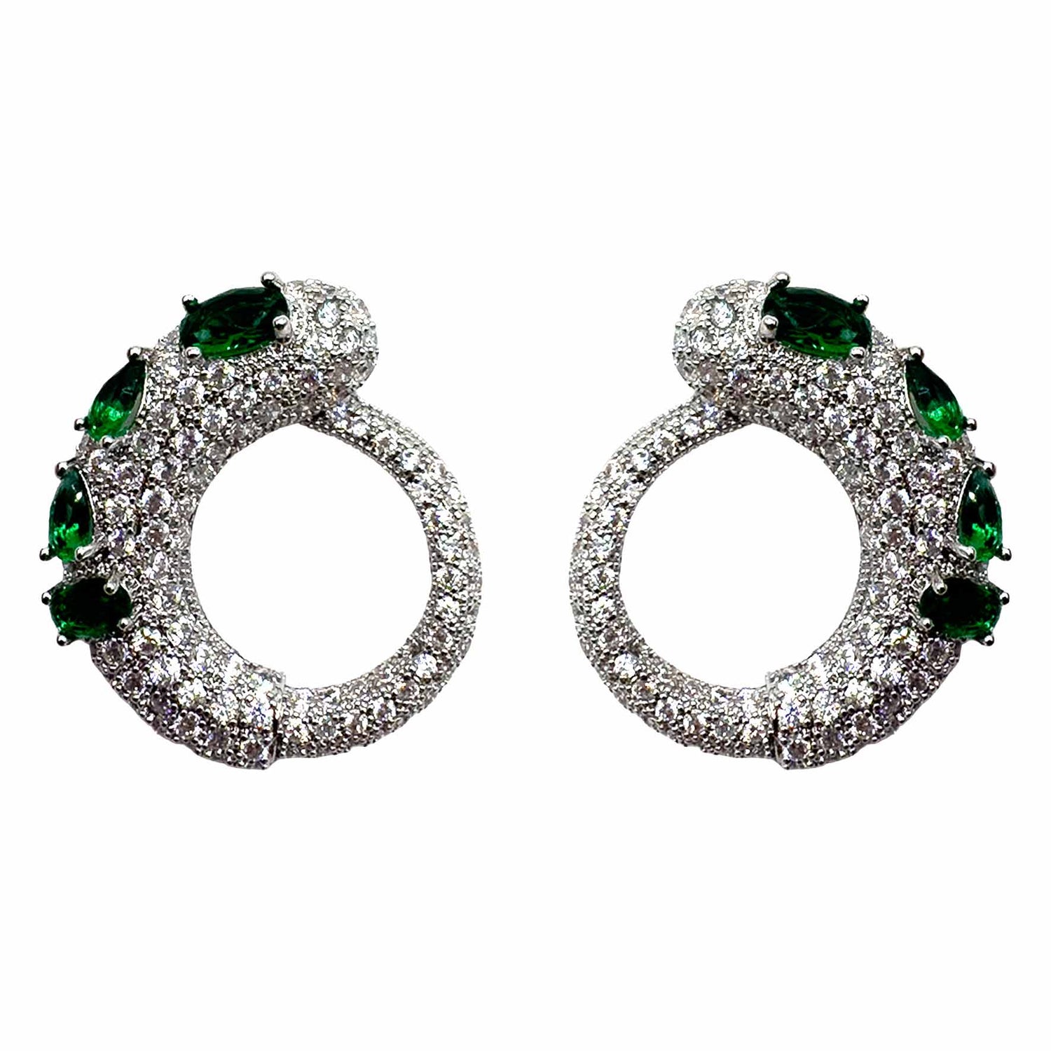 Palestro Milano Orecchini Verde Smeraldo Tondo di Serpentino