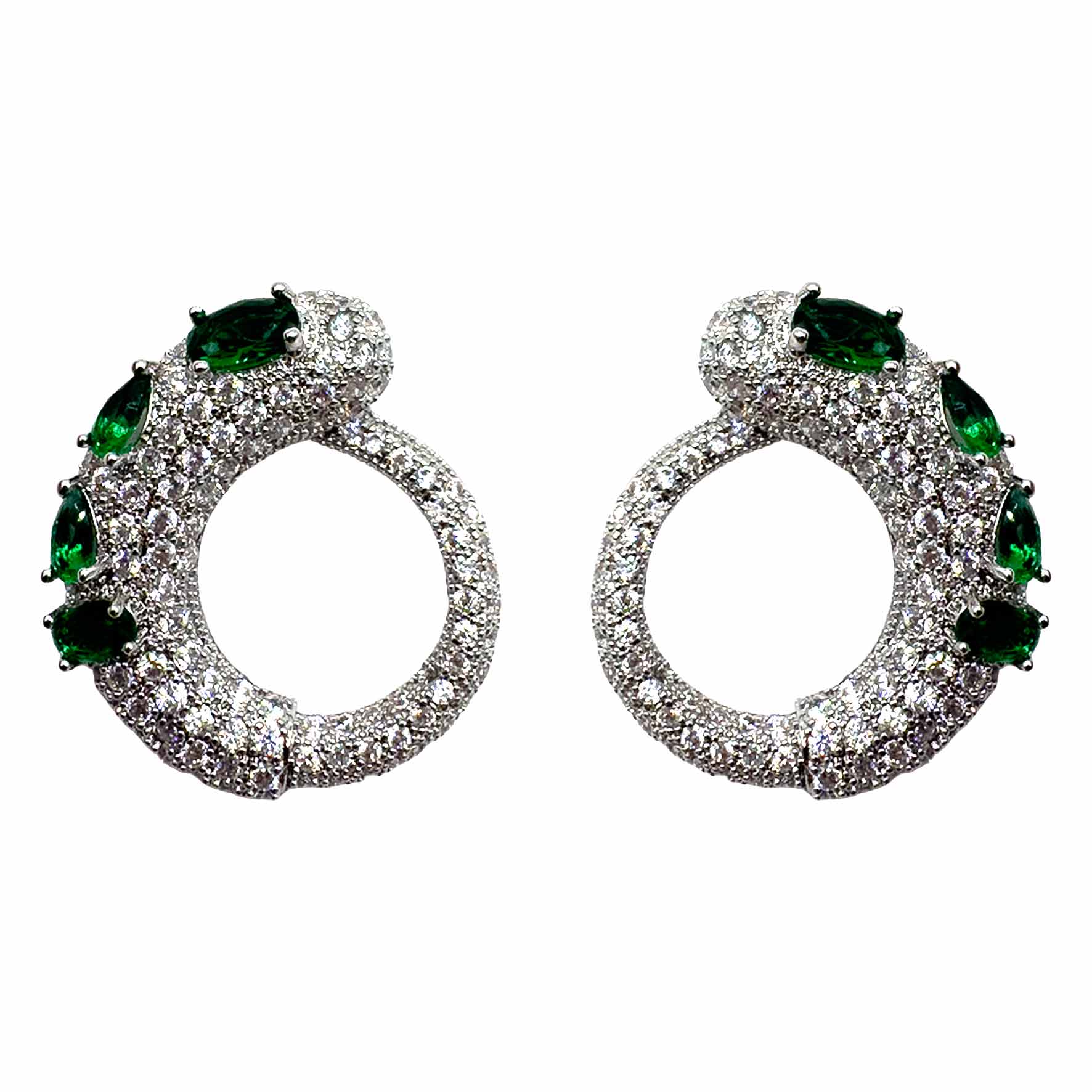 Palestro Milano Orecchini Verde Smeraldo Tondo di Serpentino