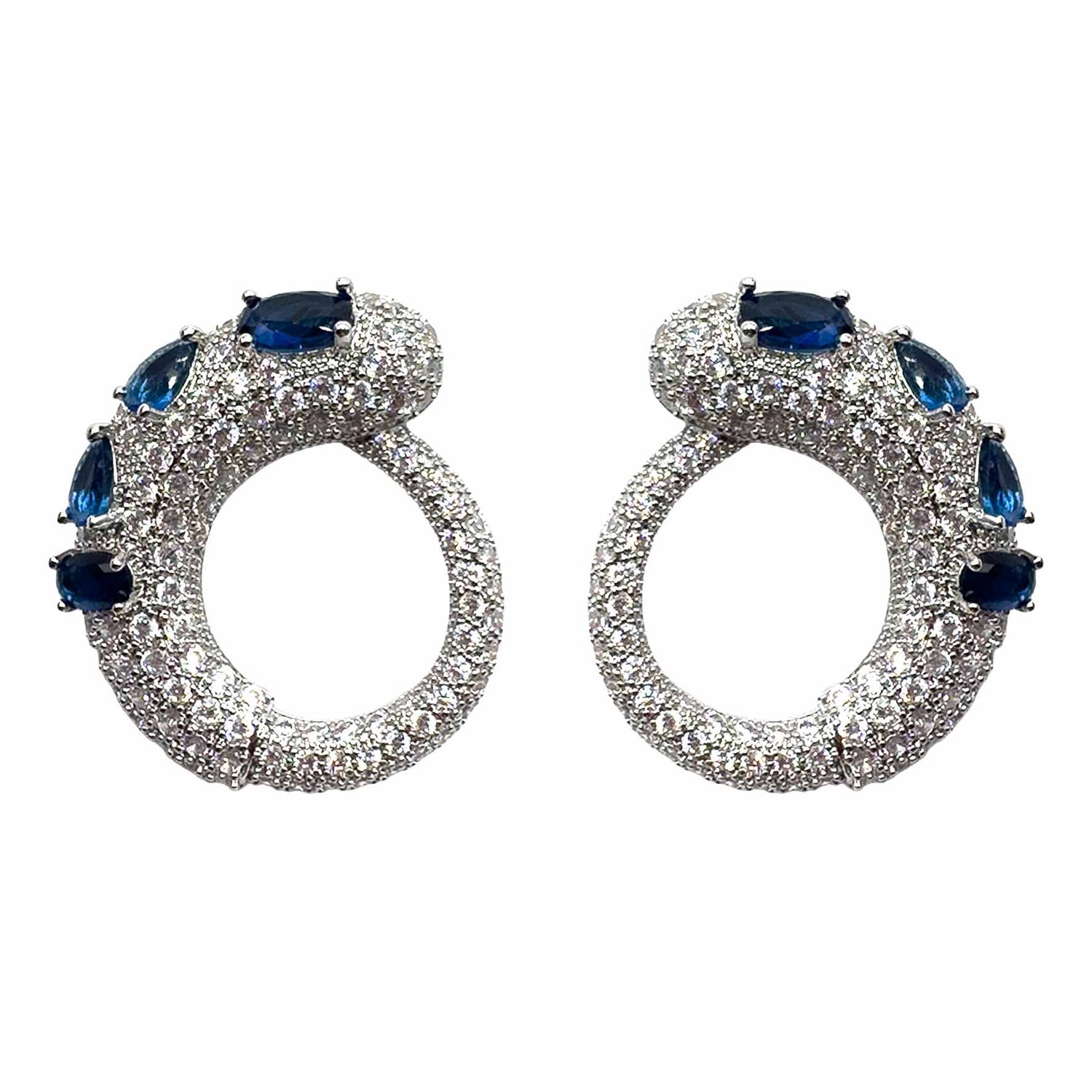 Palestro Milano Orecchini Blu Tondo di Serpentino