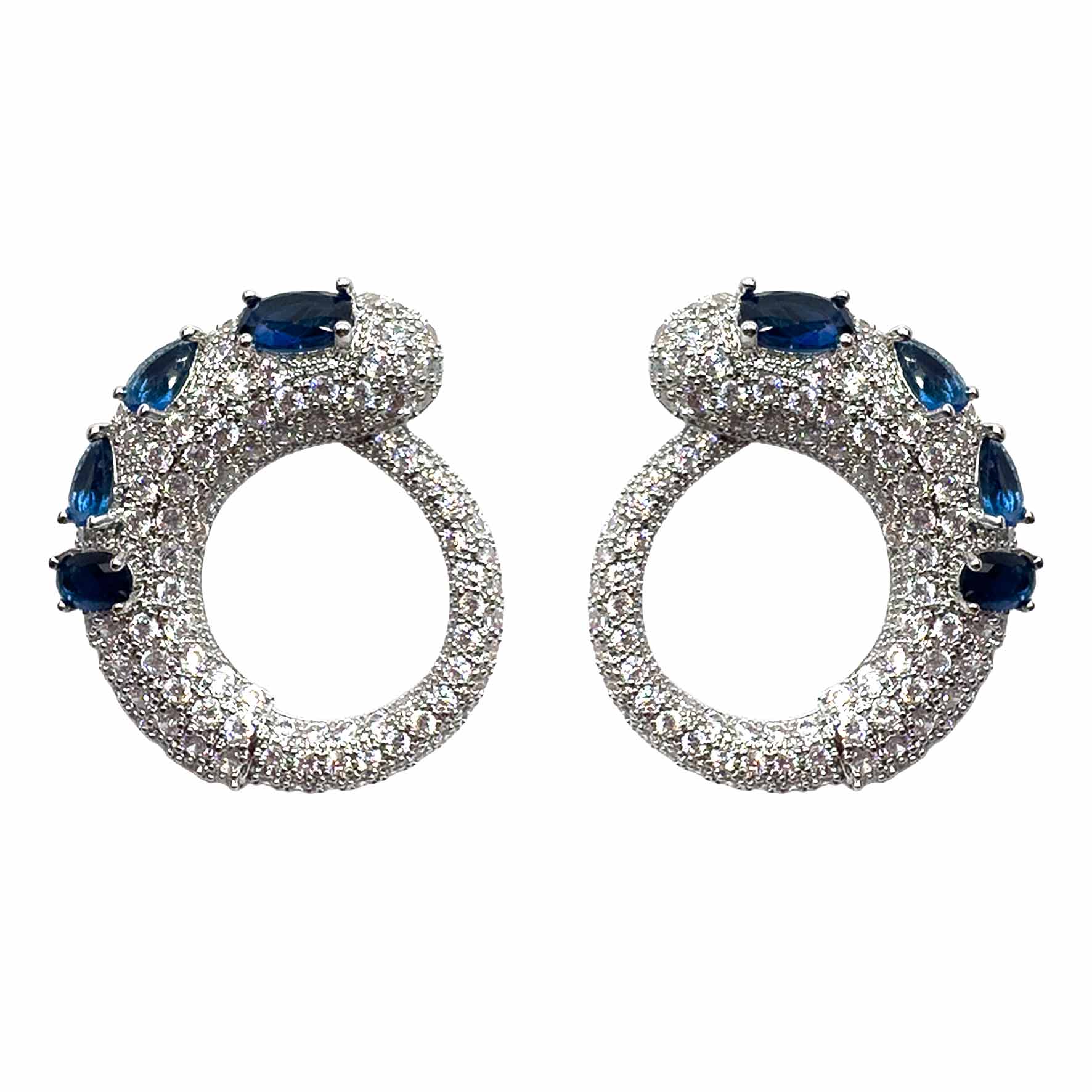 Palestro Milano Orecchini Blu Tondo di Serpentino