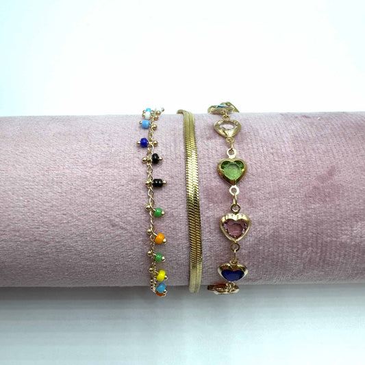 Trio cavigliere esplosione di colori