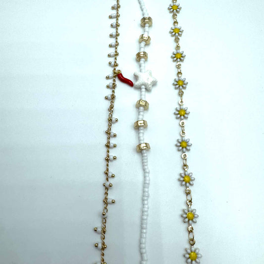 Trio cavigliere stellina e margheritine