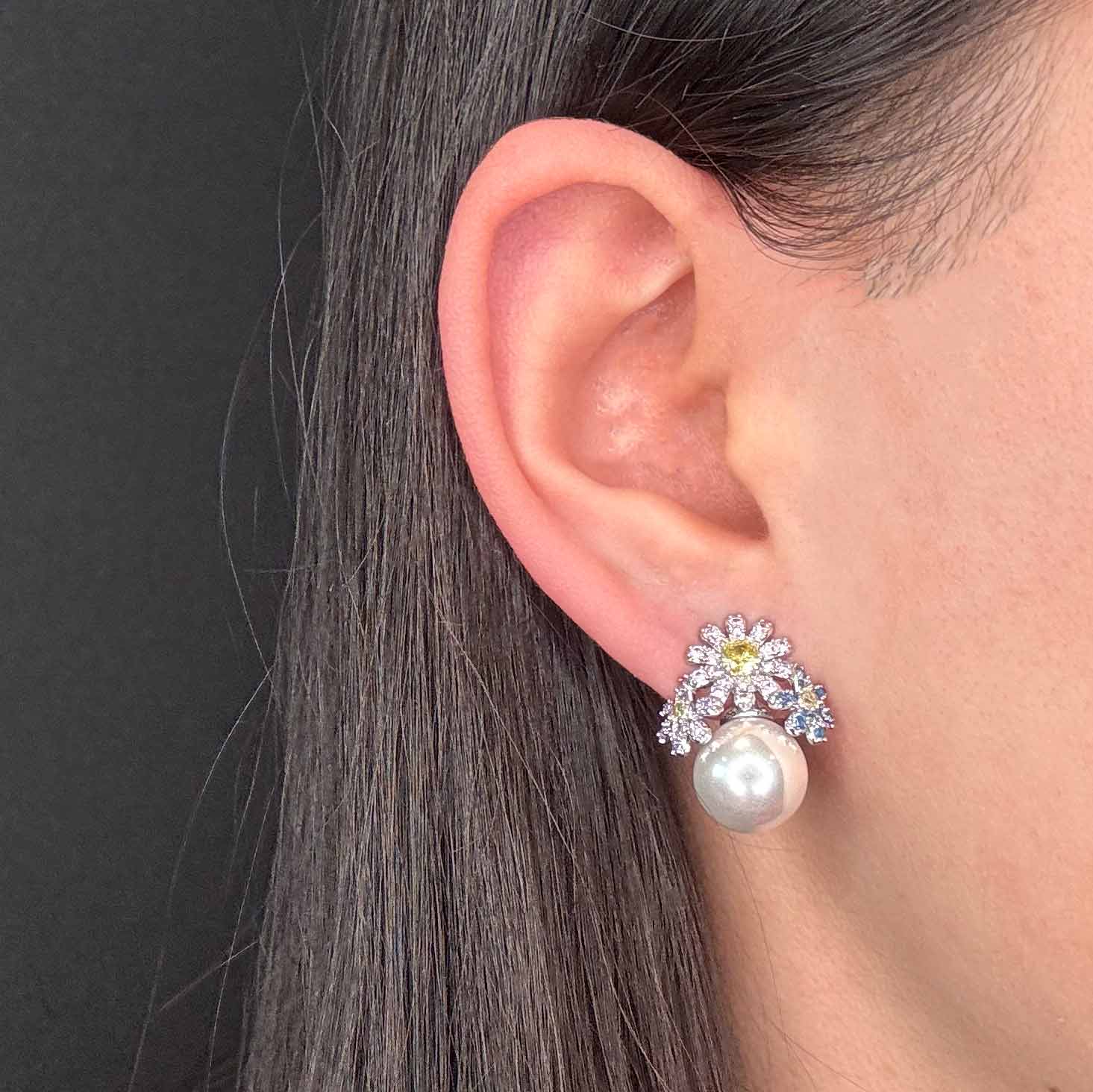 Trio di Mini Fiori con Perla