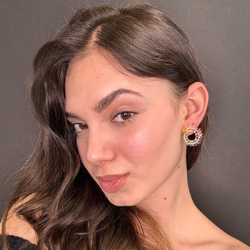 Palestro Milano Orecchini Gold - Multicolor Alloro