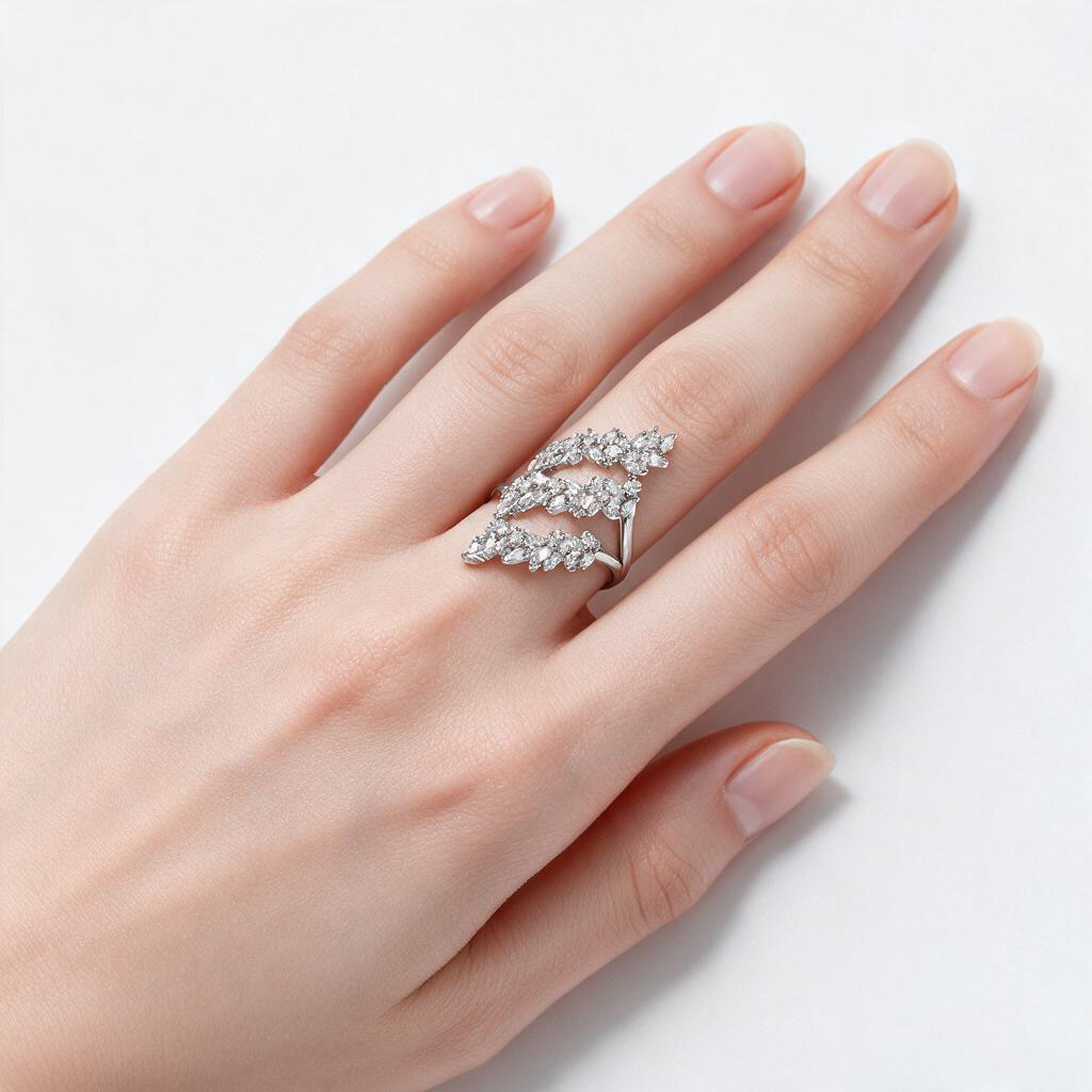 Anello Foglioline&amp;Cristalli