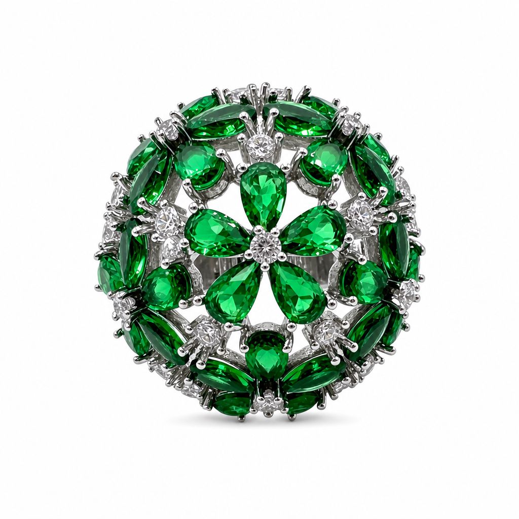 Anello Tondo Fiorito