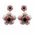 Palestro Milano Orecchini Gold - Black Fucsia Anemone Big di Pavè