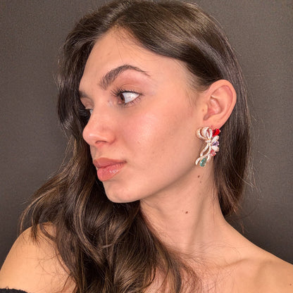 Palestro Milano Orecchini Asola Intrecciata di Pavè