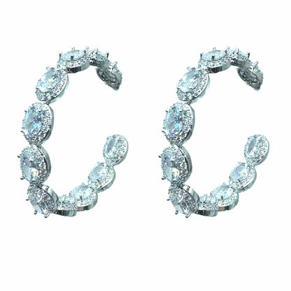 Palestro Milano Orecchini Base Silver / Cristallo Boccoli di cristallo