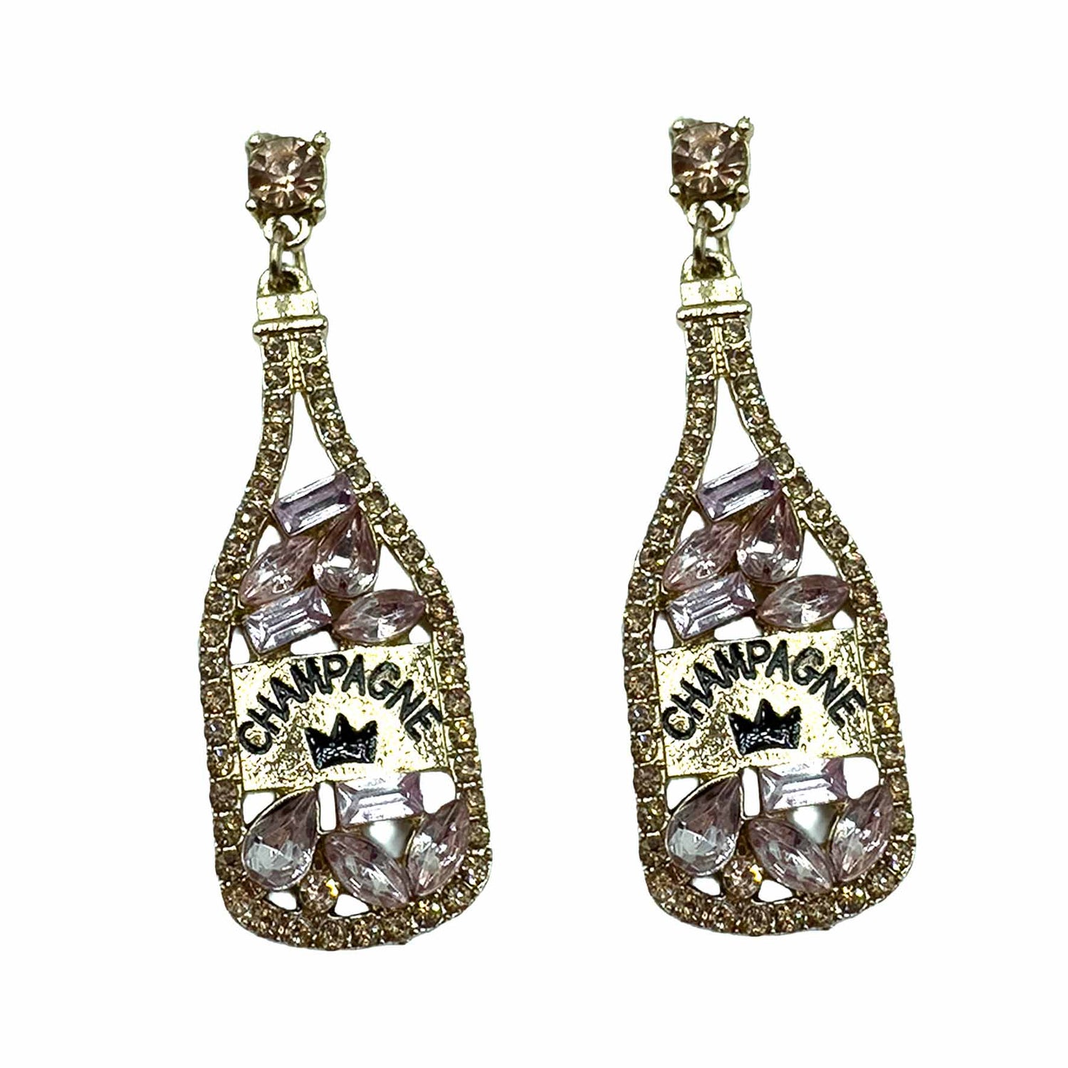 Palestro Milano Orecchini Gold Pink Bollicine di champagne